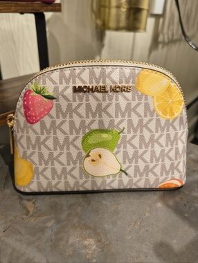 Michael Kors Fruit Print Jet Set Cosmetic Pouch